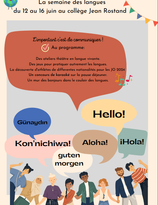 La semaine des langues du 12 au 16 juin